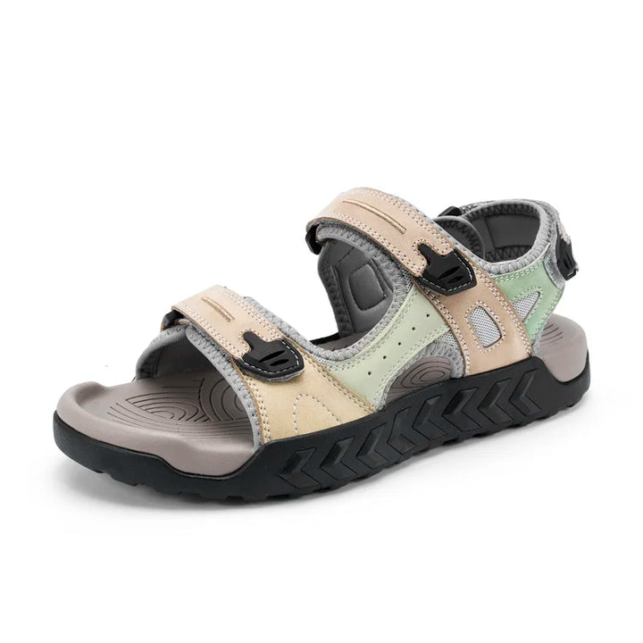 Men's Genuine Leather Outdoor Sandals Breathable Non Slip Sole