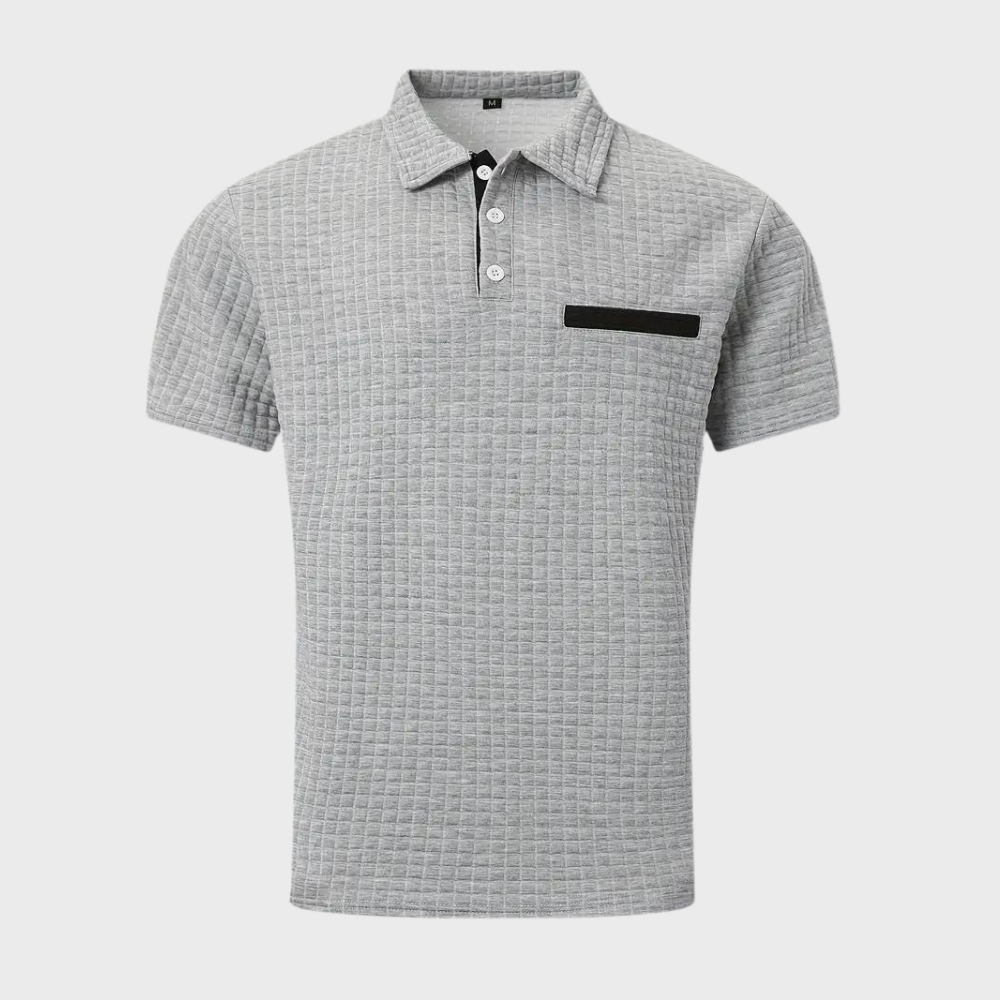 Men's Casual Polo Shirt Classic Short Sleeve Knit Top