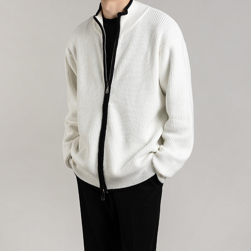 Men's cardigan styled as a versatile everyday layering piece