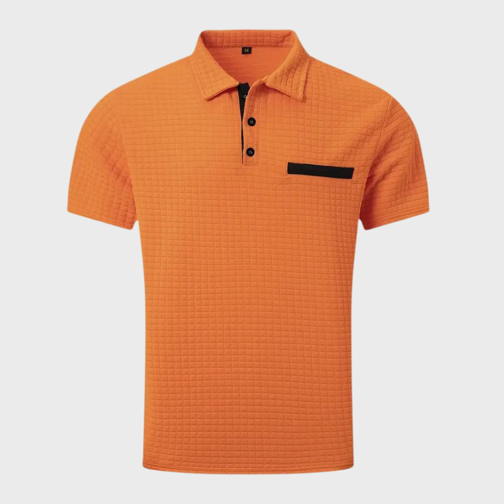 Men's Casual Polo Shirt Classic Short Sleeve Knit Top