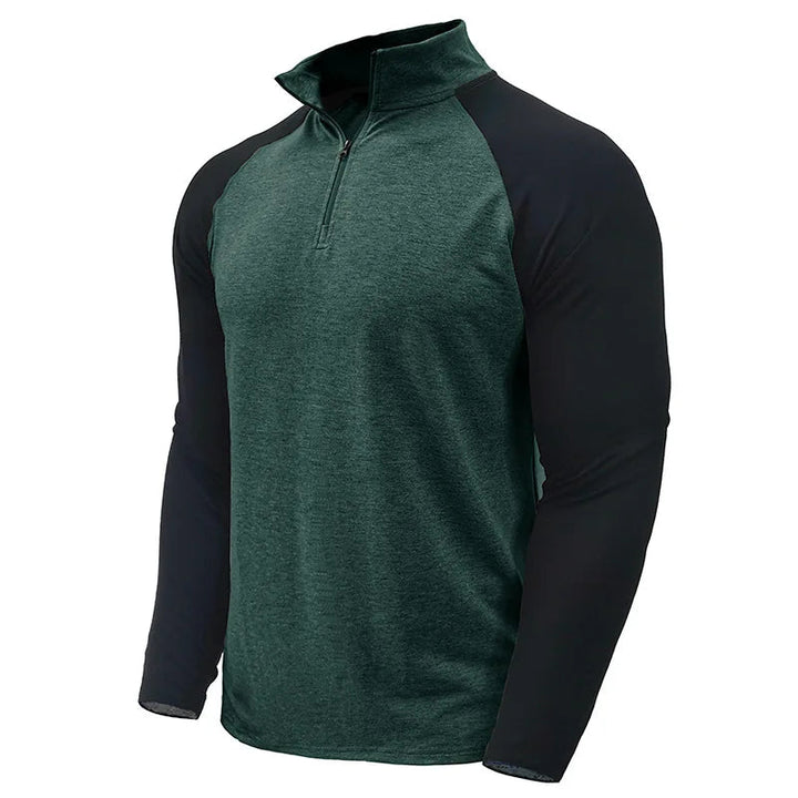 Men's Color Block Stretch Quarter Zip Pullover