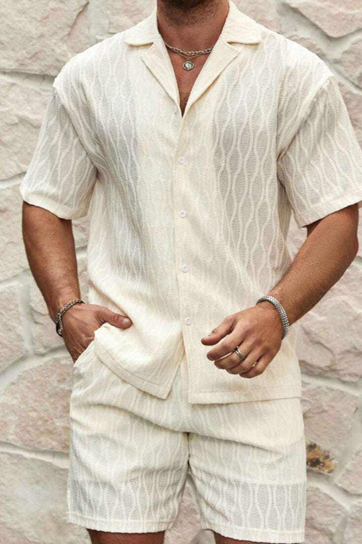 Summer Short Sleeve Top and Shorts Set