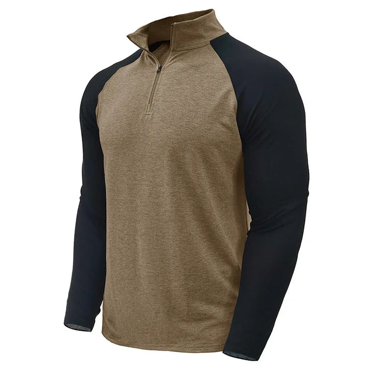 Men's Color Block Stretch Quarter Zip Pullover