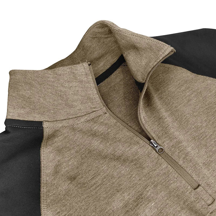 Men's Color Block Stretch Quarter Zip Pullover