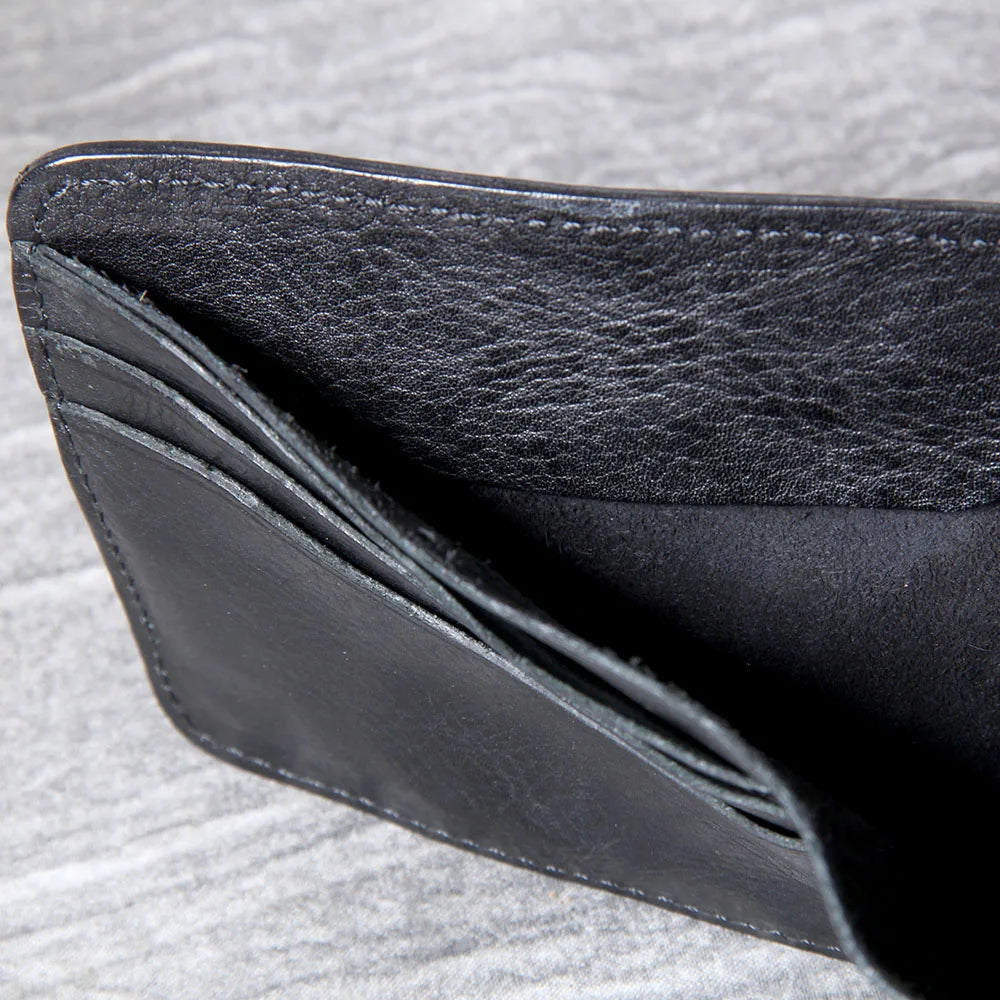 Bi-Fold Cowhide Leather Wallet