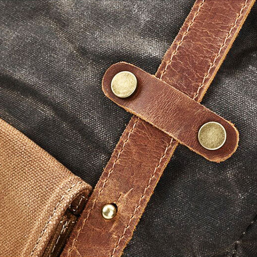 Vintage Waterproof Canvas Roll-Top Backpack