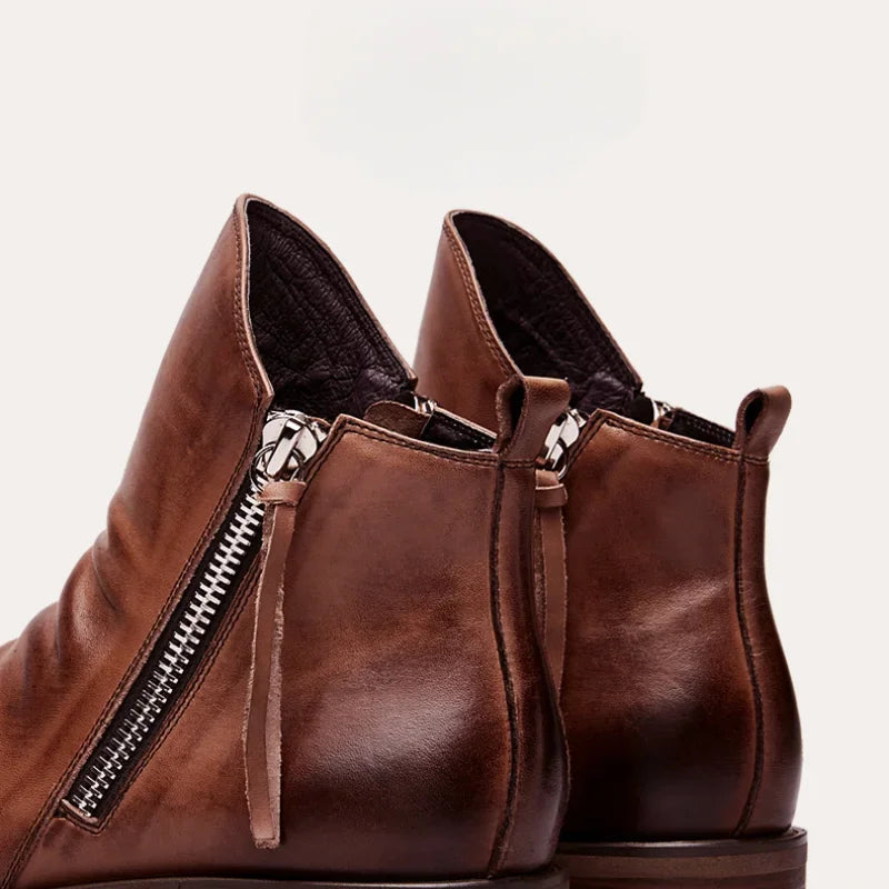 Classic leather boots for men's work and weekend outfits