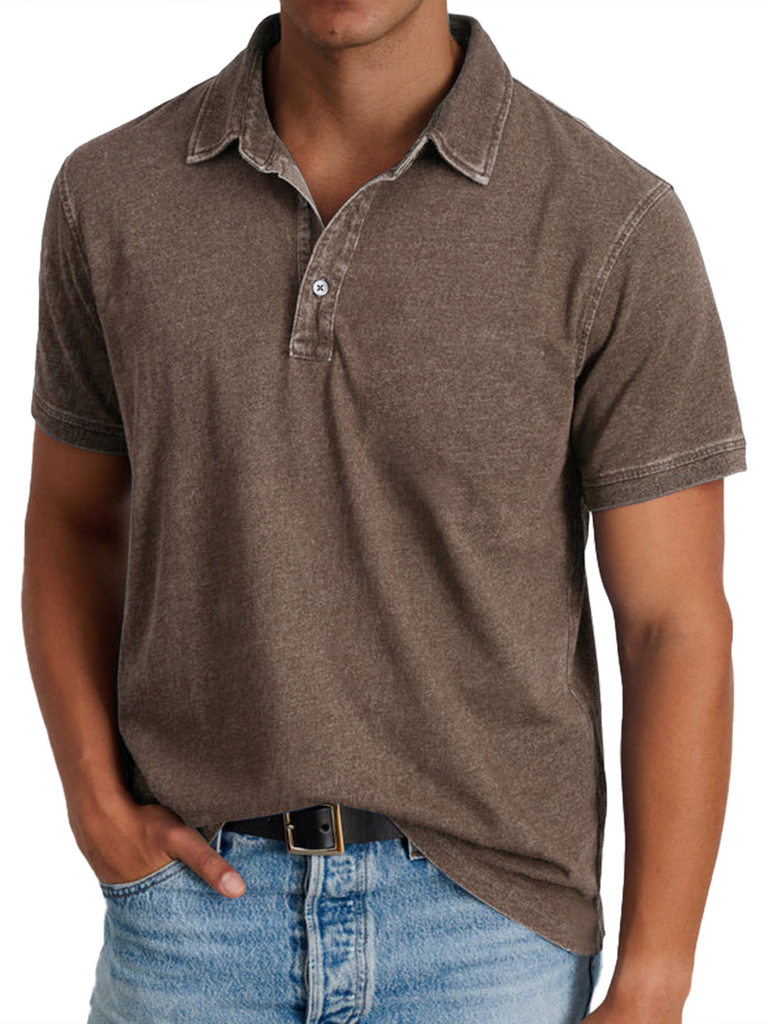 Classic Men’s Polo Shirt Slim Fit Cotton Tee
