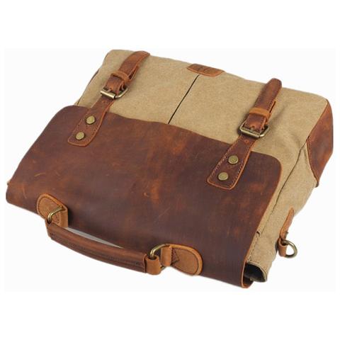 Vintage Canvas Motorcycle Shoulder Bag