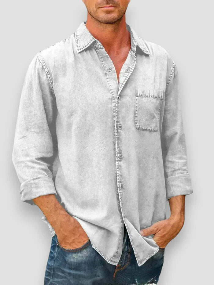 Men’s Long Sleeve Slim Fit Shirt Breathable Fabric