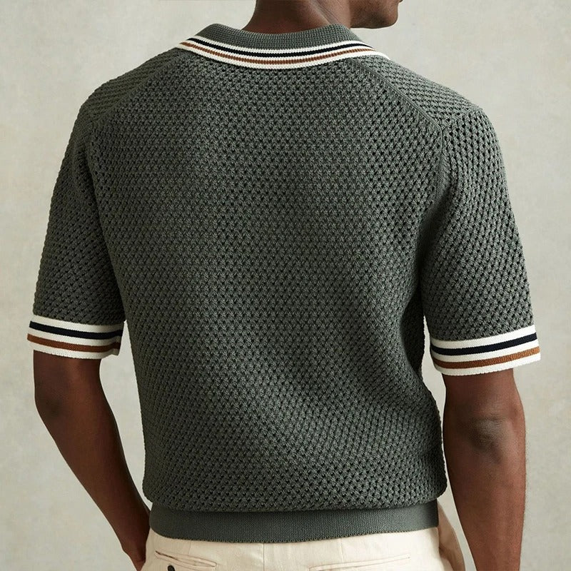 Textured Retro Knit Shirt