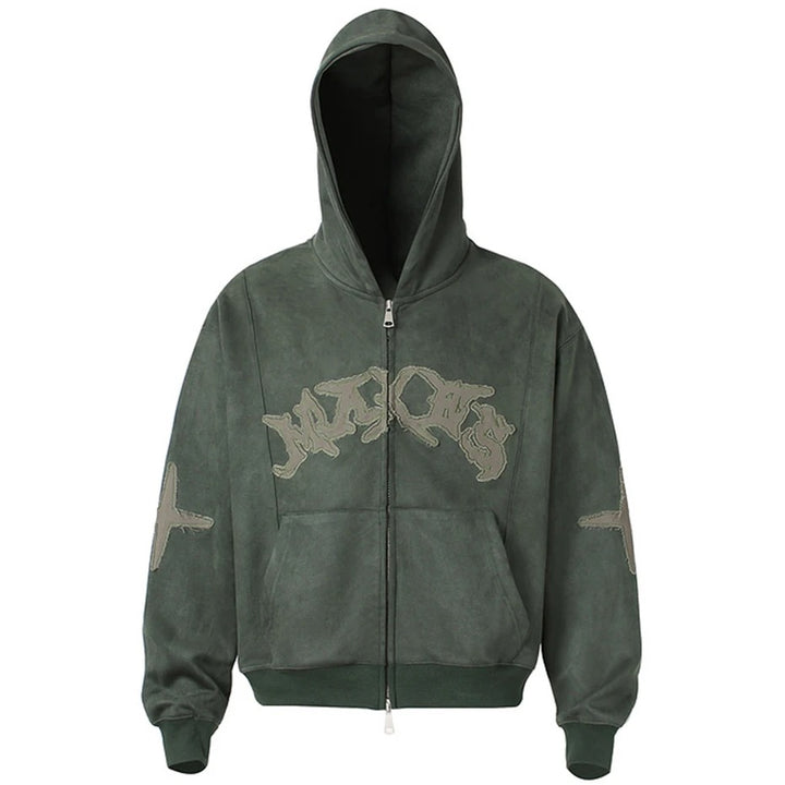 Men's Zip Up Hooded Jacket Vintage Wash