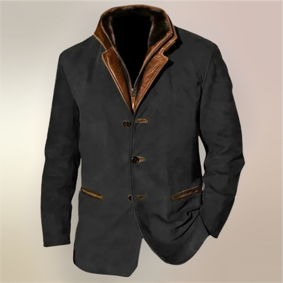 Retro Vintage Wool Blend Jacket for Men