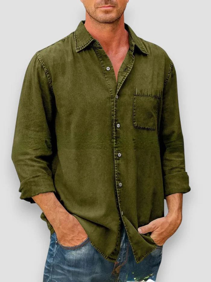 Men’s Long Sleeve Slim Fit Shirt Breathable Fabric