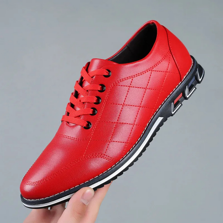 Men's smart shoes highlighting the structured toe design
