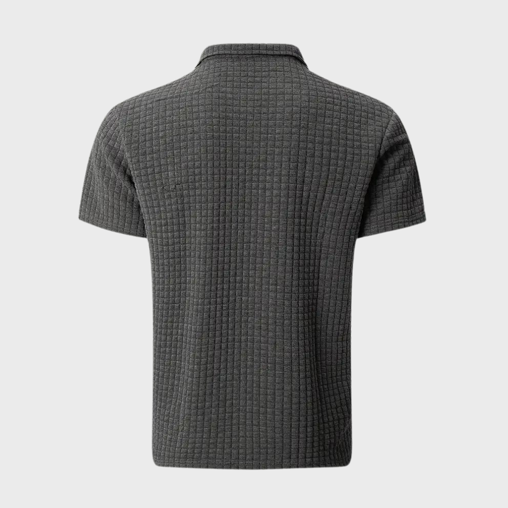 Men's Casual Polo Shirt Classic Short Sleeve Knit Top
