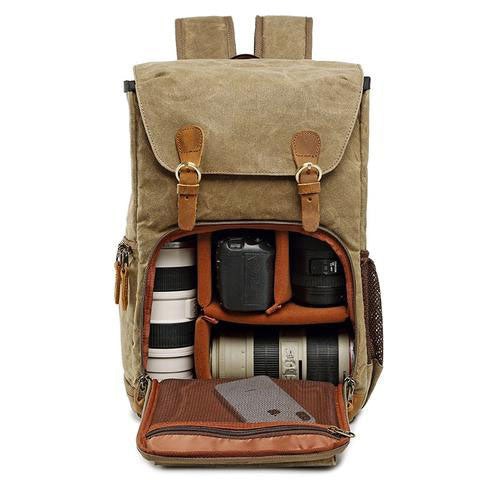 Canvas Vintage Camera Backpack
