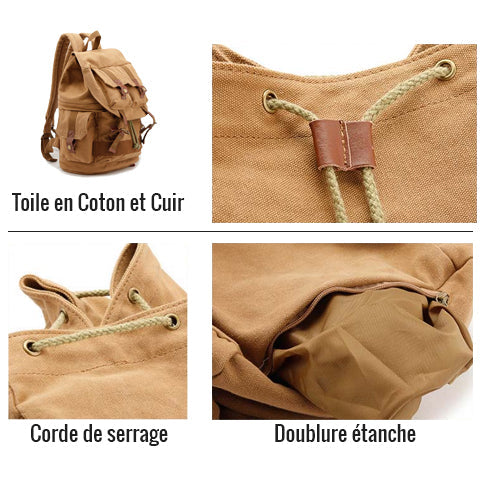 Waterproof Canvas Camera Backpack Vintage Rugged Style