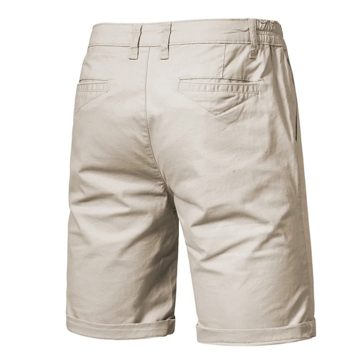 Cotton Blend Stretch Waistband Casual Shorts