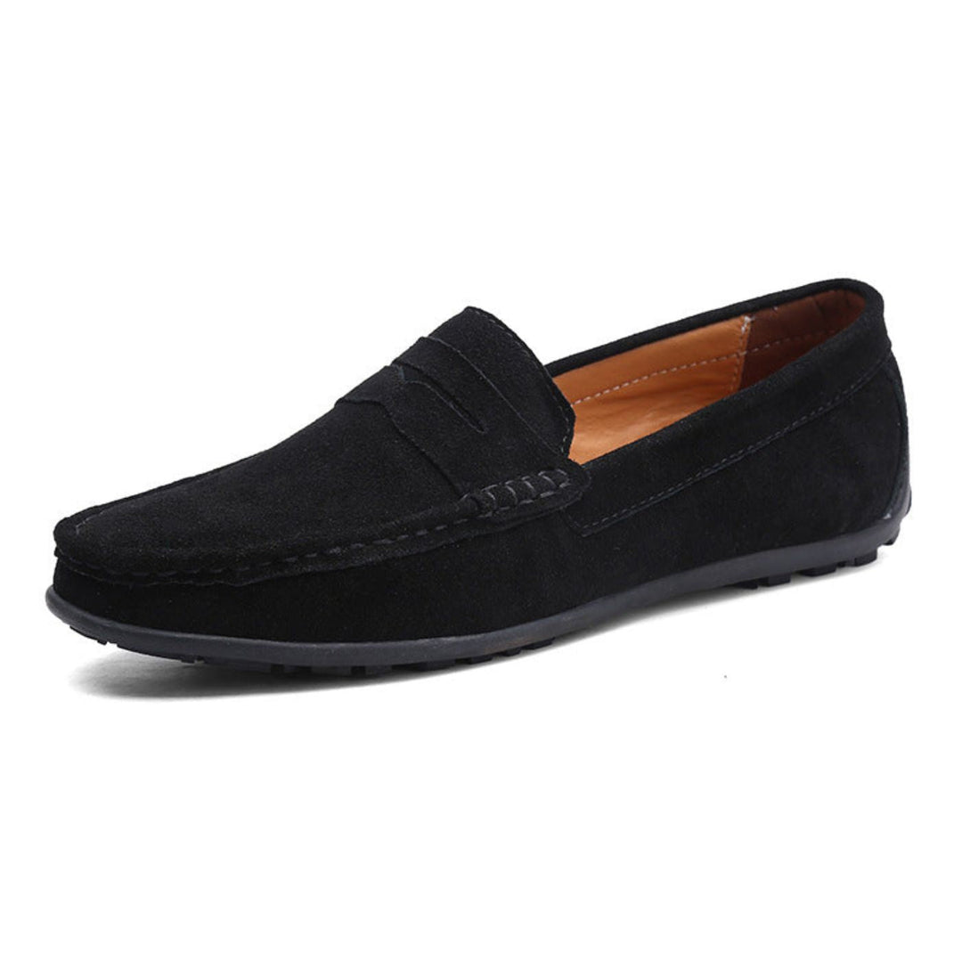 Men's Orthopedic Leather Slip-On Slippers