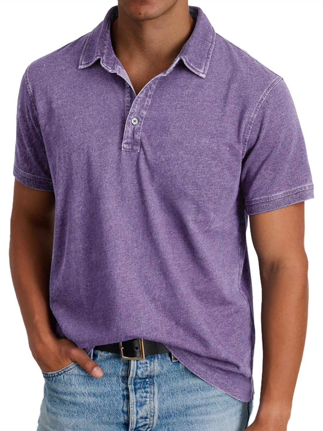 Classic Men’s Polo Shirt Slim Fit Cotton Tee