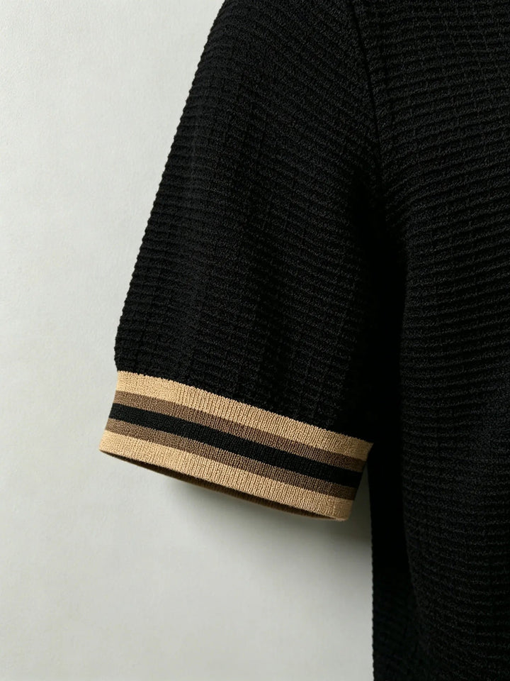 Men's Lightweight Breathable Polo Shirt Black