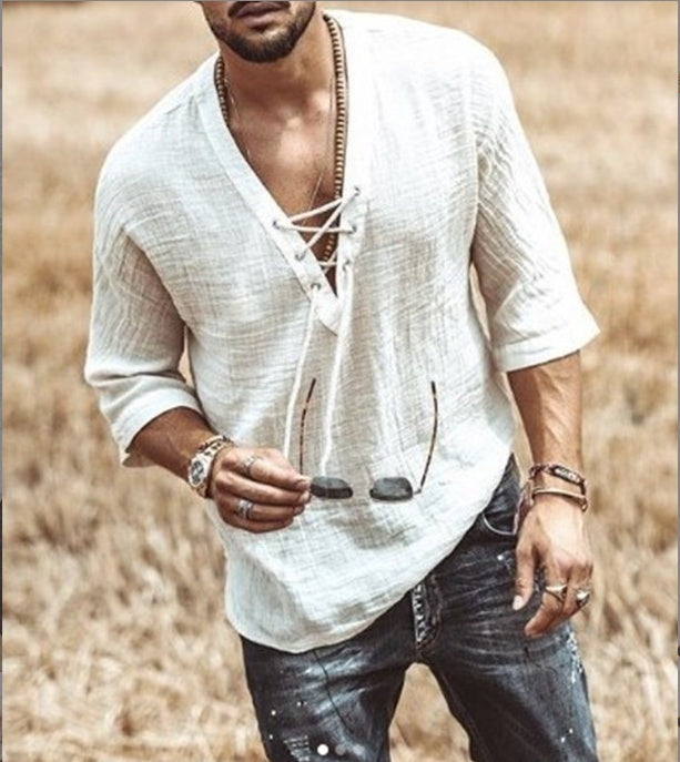 Short-Sleeved Button-up Shirt