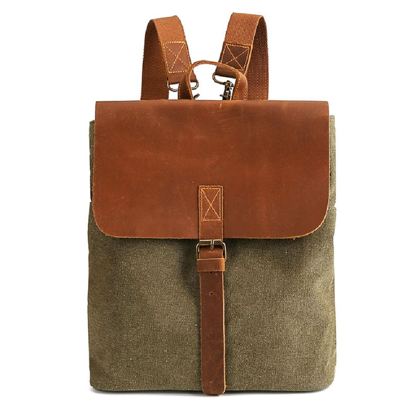 Vintage Canvas Square Backpack