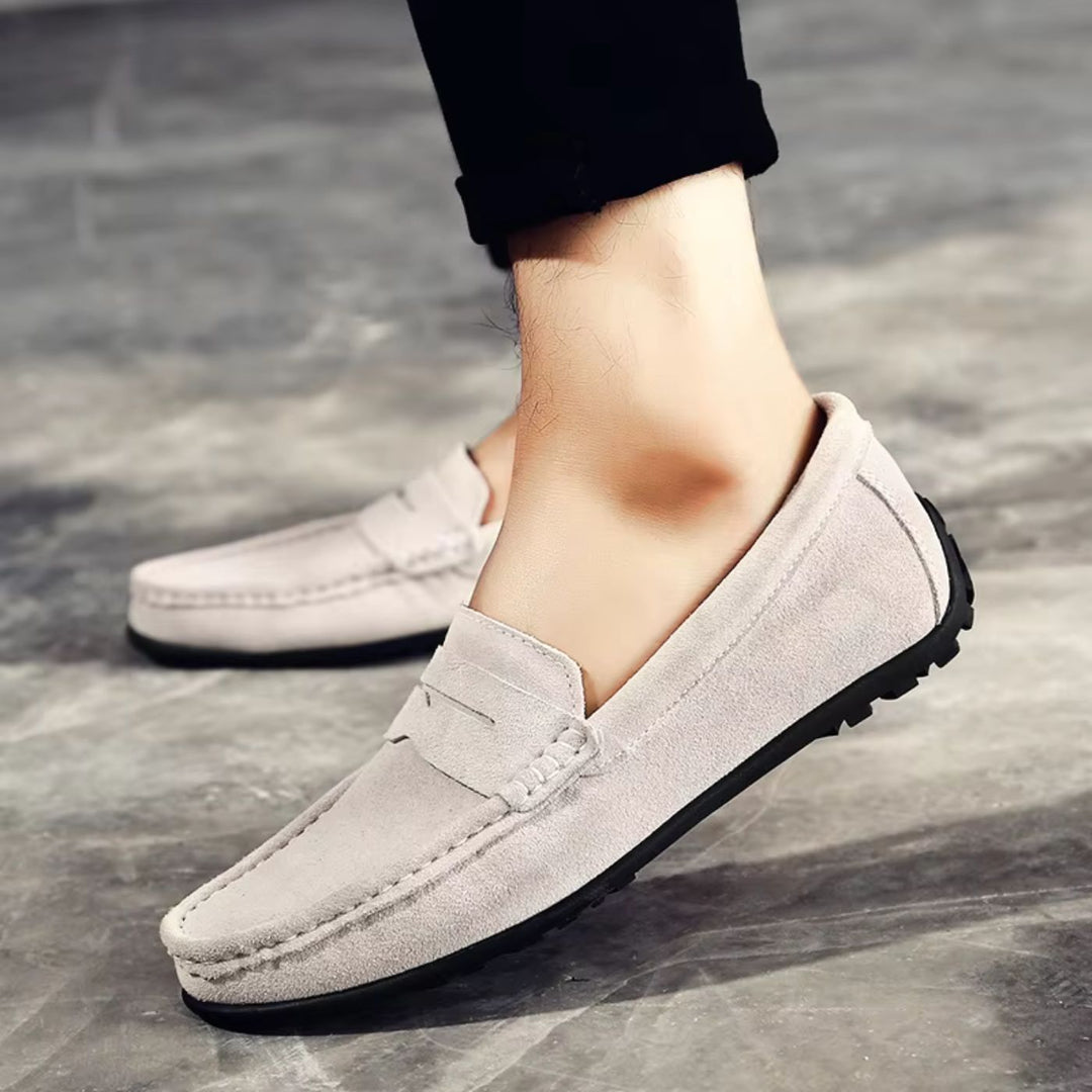 Men's Orthopedic Leather Slip-On Slippers