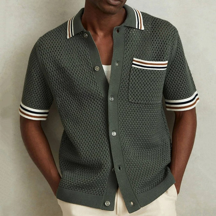 Textured Retro Knit Shirt