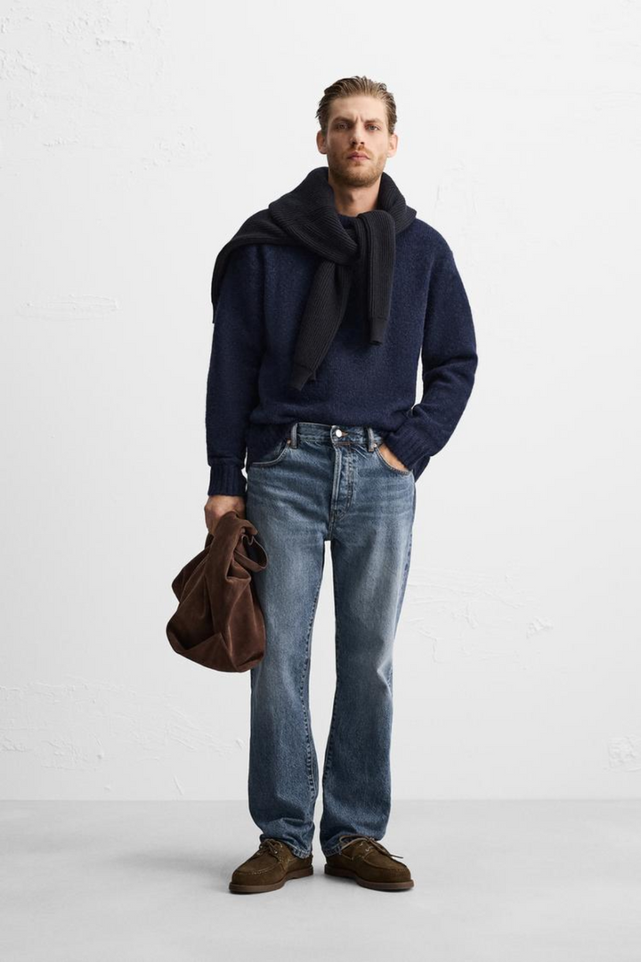 Cozy Textured Wool Knit Sweater