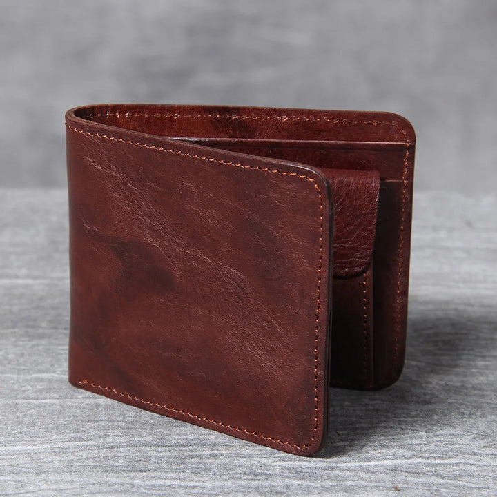 Bi-Fold Cowhide Leather Wallet