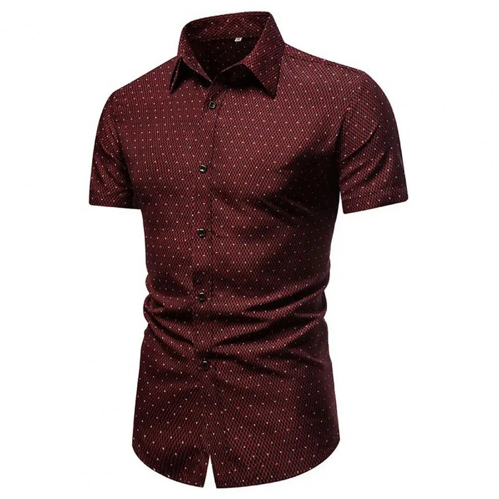 Tailored Lightweight Short-Sleeve Shirt Navy Blue