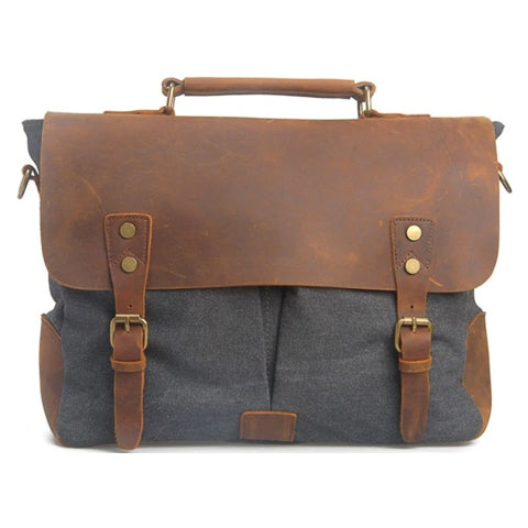 Vintage Canvas Motorcycle Shoulder Bag