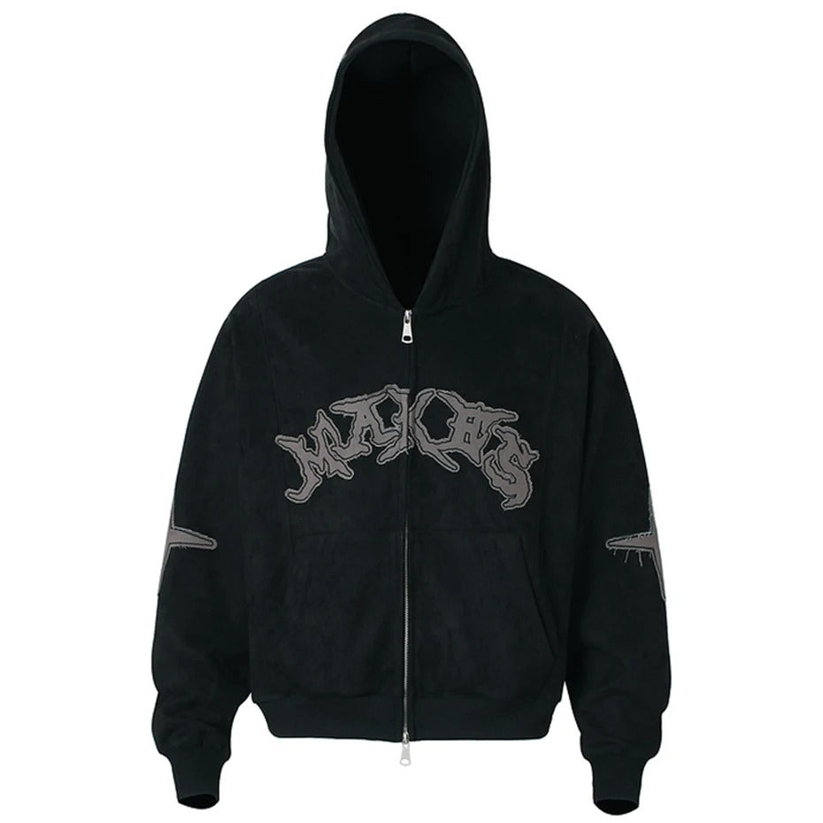 Men's Zip Up Hooded Jacket Vintage Wash