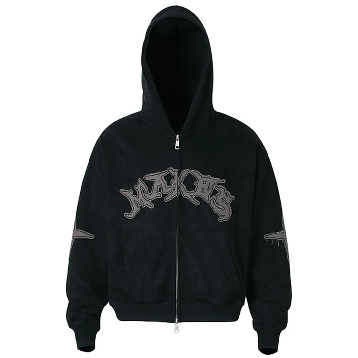 Men's Zip Up Hooded Jacket Vintage Wash