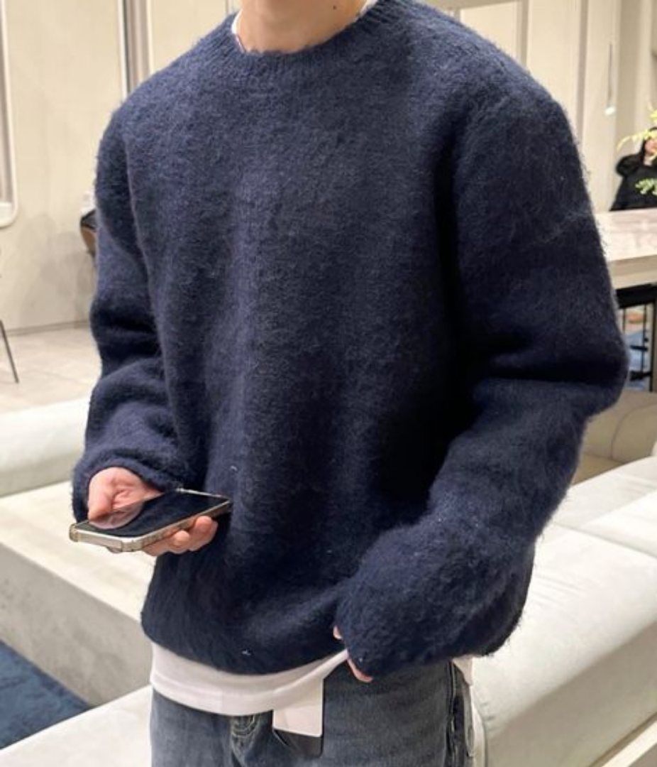 Cozy Textured Wool Knit Sweater