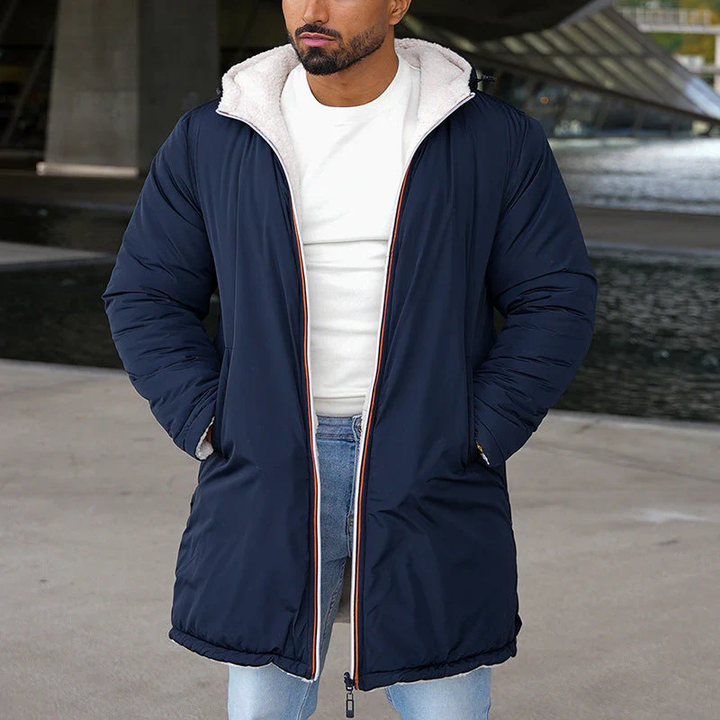 Men's reversible lightweight jacket shown from the back