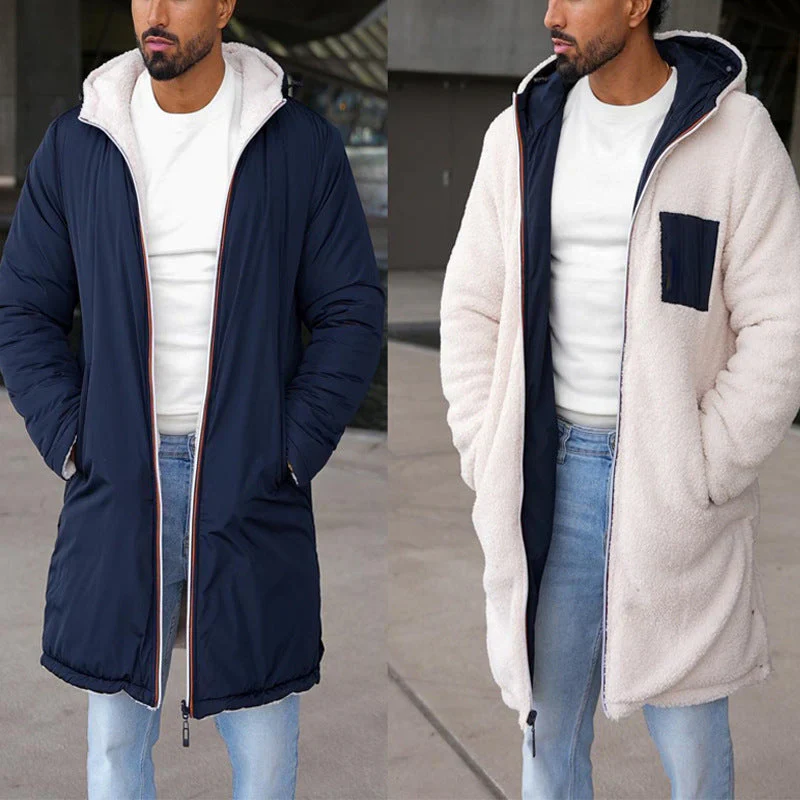 Men's reversible lightweight jacket displayed to show its versatile design
