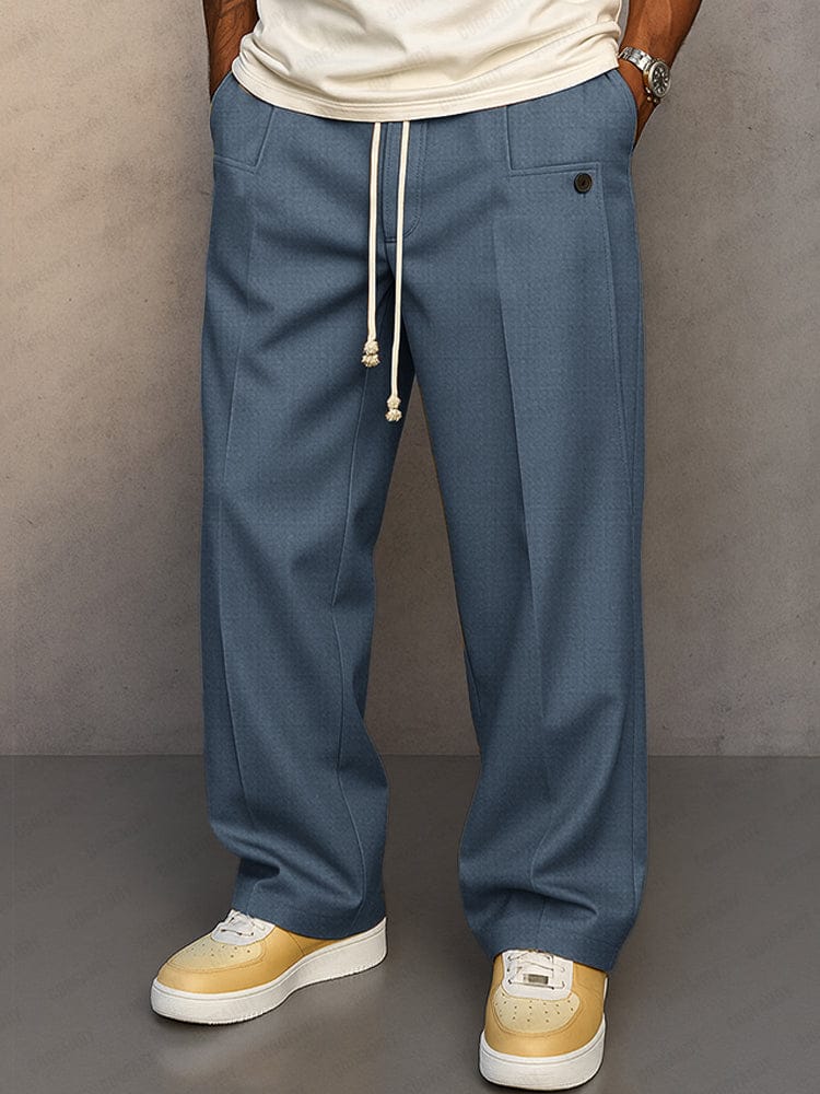 Men's Straight Leg Drawstring Trousers