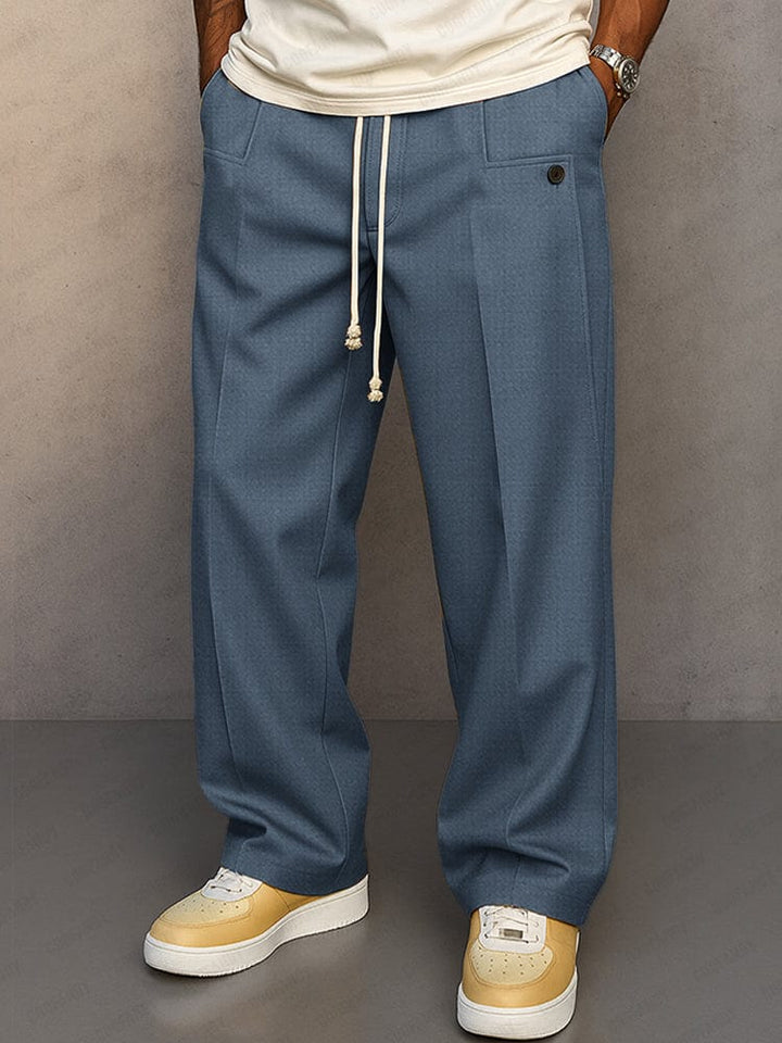 Men's Straight Leg Drawstring Trousers