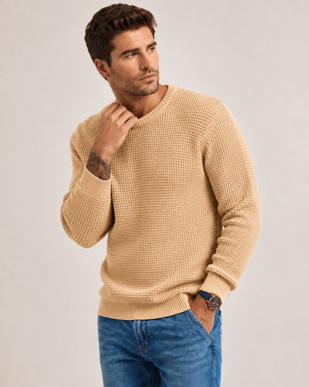 Men's Structured Knit Pullover