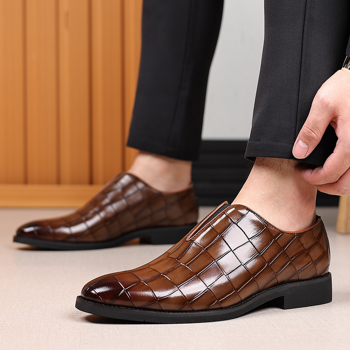 Men's loafers showing the slip-on design