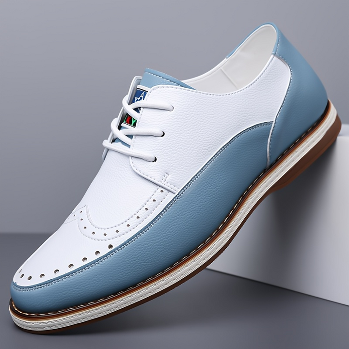Men's Brogue Leather Shoes Two Tone