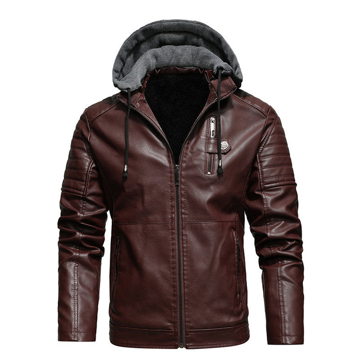 Hooded Leather Jacket