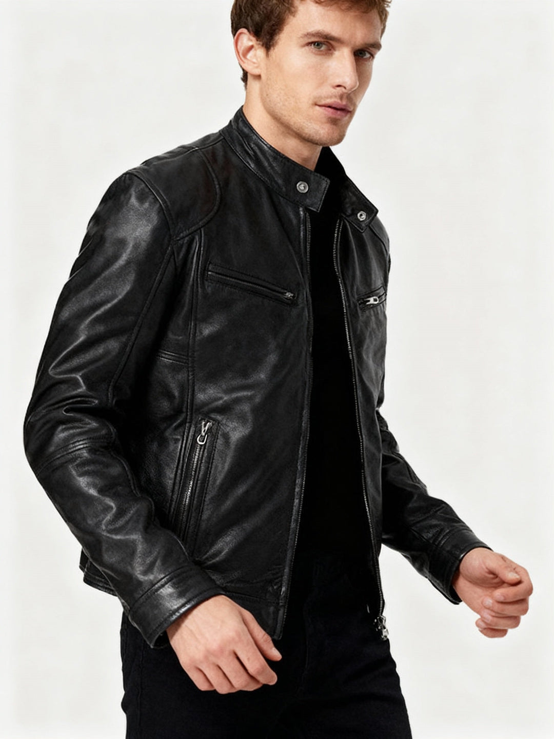 Men's lined everyday jacket shown from the front