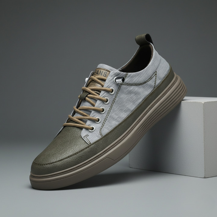 Men's Smooth Leather Trainers For Everyday Wear