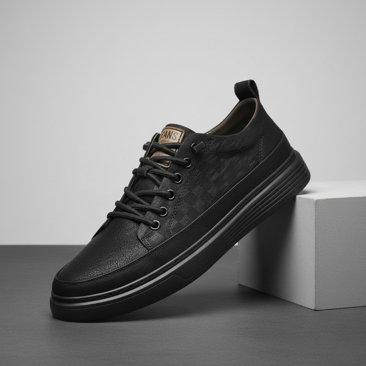 Men's Smooth Leather Trainers For Everyday Wear