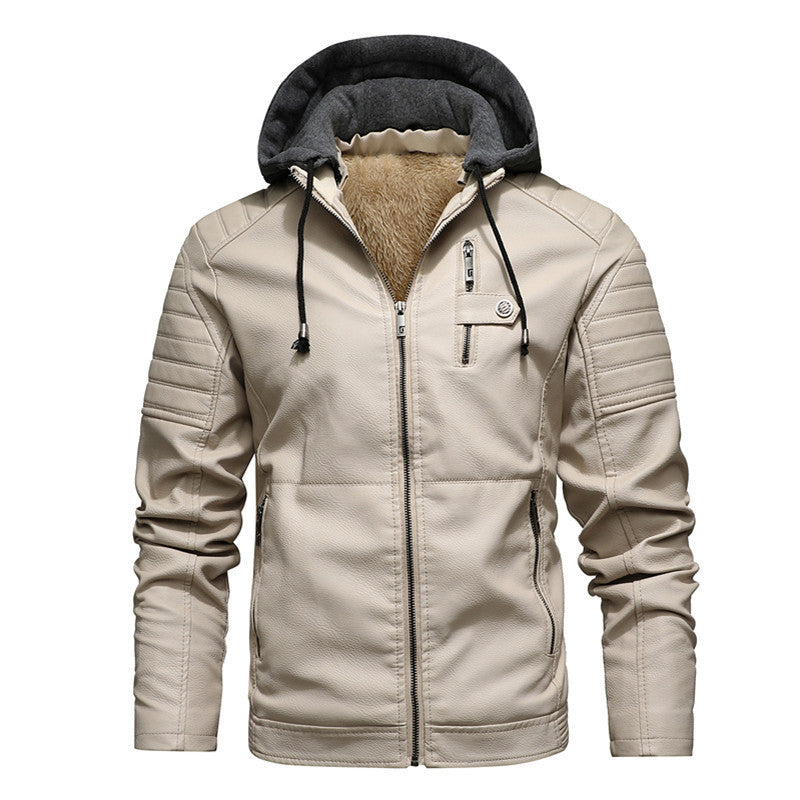 Hooded Leather Jacket