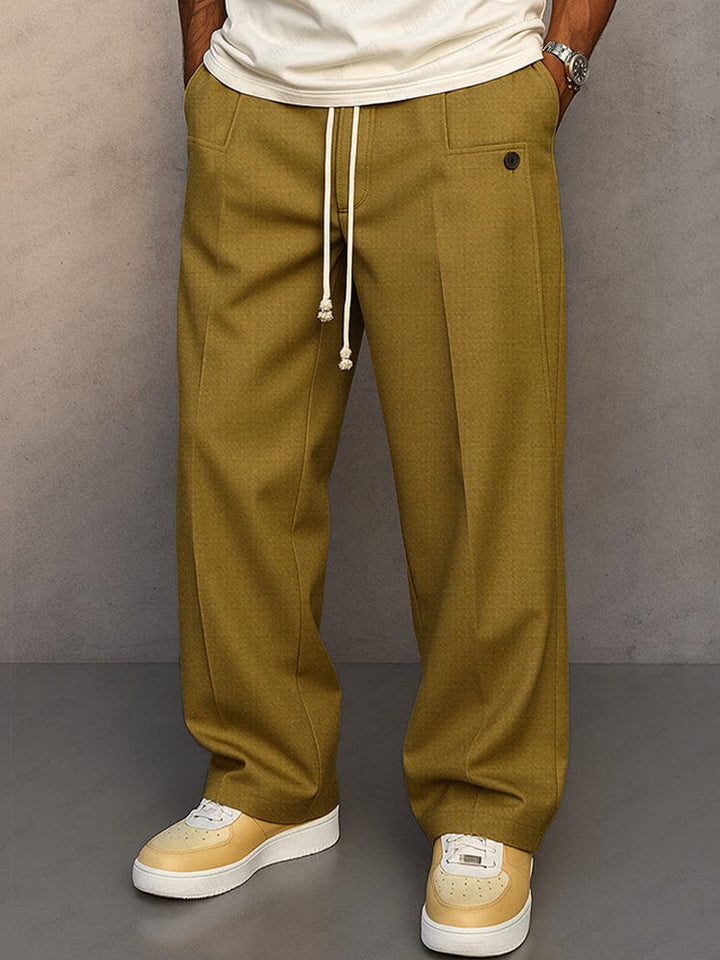 Men's Straight Leg Drawstring Trousers